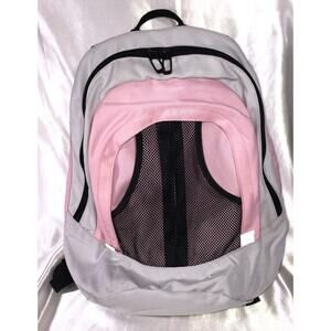 Backpack Nike Pink Gray Pockets Safety Reflective Tabs Multiple Pockets